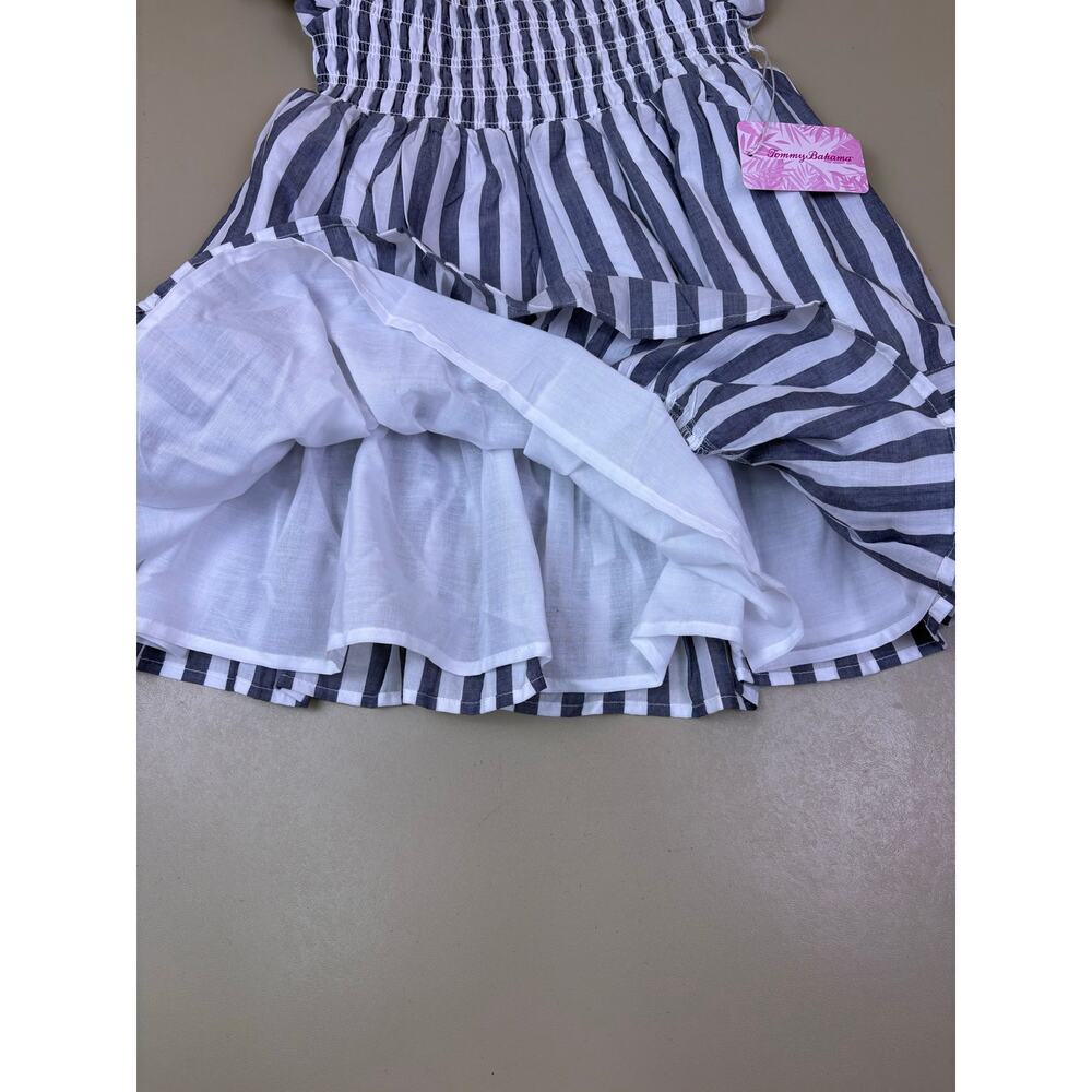 Girls Striped Dress Purse Set Tommy Bahama Size S Puff Sleeve Smocked NWT - Picture 4 of 8